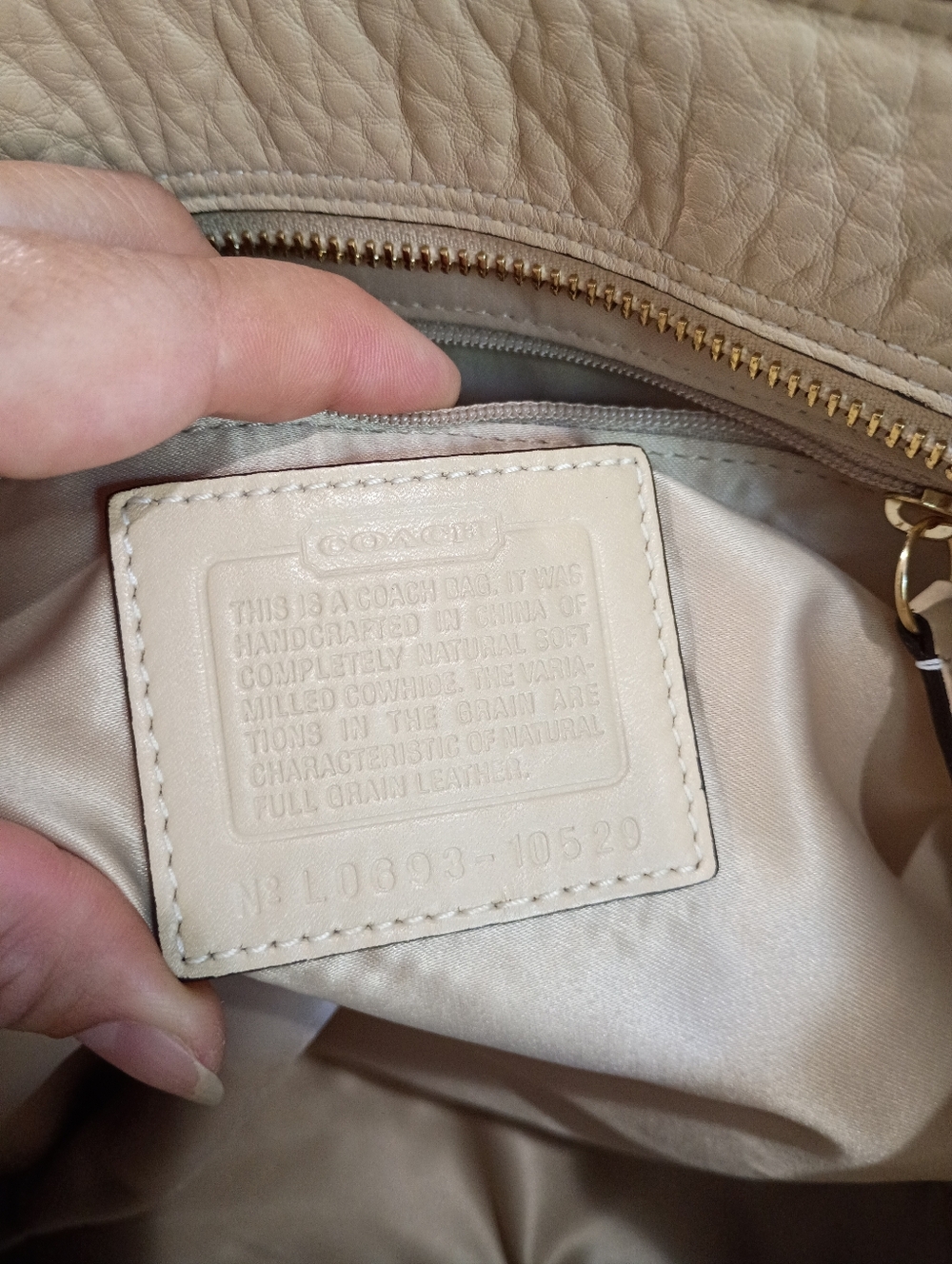 Coach Hamton Briaded Pebbled Leather Satchel Bag in Chalk - Picture 7 of 16